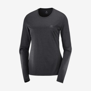 Women's Salomon AGILE T Shirts Black | IN3067BEX