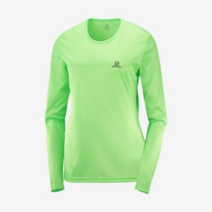 Women's Salomon AGILE T Shirts Green | IN3066VRW