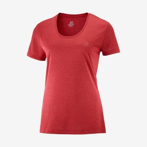 Women's Salomon AGILE T Shirts Red | IN3069MQZ