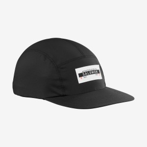 Women's Salomon BONATTI WATERPROOF FIVE PANEL Hats Black | IN3441ILH