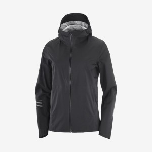 Women's Salomon BONATTI WATERPROOF Jackets Black | IN3146BEX