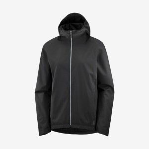 Women's Salomon COMET WP JKT WATERPROOF Jackets Black | IN3126TCE