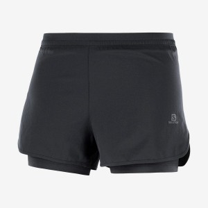 Women's Salomon CROSS 2IN1 Shorts Black | IN3283YXF