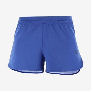 Women's Salomon CROSS 3'' Shorts Navy | IN3275BEX