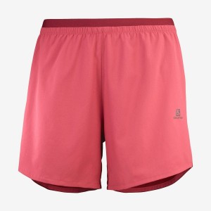 Women's Salomon CROSS 5'' Shorts Red | IN3281RVD