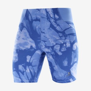 Women's Salomon CROSS MULTI 7'' Shorts Blue | IN3261JPQ