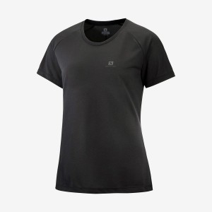 Women's Salomon CROSS REBEL T Shirts Black | IN3053JPQ