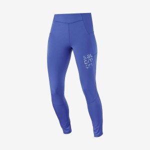 Women's Salomon CROSS RUN 28'' Pants Blue | IN3255AHK