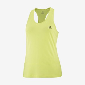 Women's Salomon CROSS RUN T Shirts Green | IN3045QMA