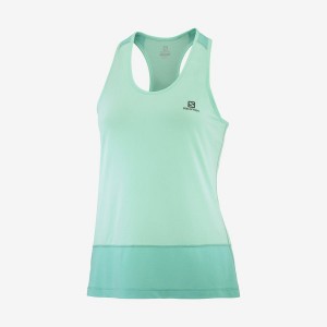 Women's Salomon CROSS RUN T Shirts Mint | IN3048SGL