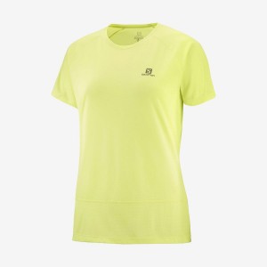 Women's Salomon CROSS RUN T Shirts Ye | IN3085GSO