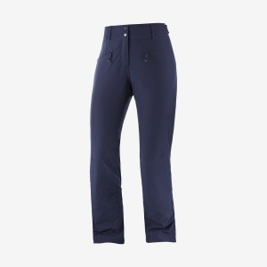 Women's Salomon EDGE Ski Pants Blue | IN3295JPQ