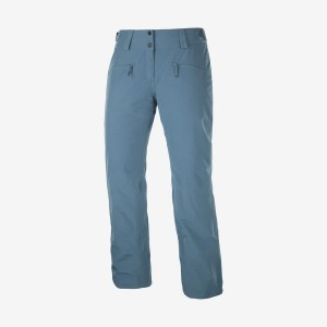 Women's Salomon EDGE Ski Pants Turquoise | IN3298ZUT