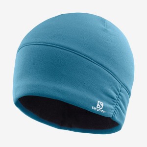 Women's Salomon ELEVATE WARM Hats Blue | IN3439YXF