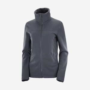 Women's Salomon ESSENTIAL COSY FLEECE Hoodie Black | IN3113KOR