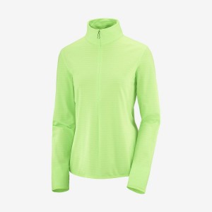 Women's Salomon ESSENTIAL LIGHTWARM Hoodie Mint | IN3104HAP