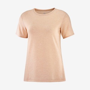 Women's Salomon ESSENTIAL TENCEL T Shirts Beige | IN3059HAP