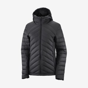 Women's Salomon ESSENTIAL XWARM DOWN INSULATED Jackets Black | IN3177RVD