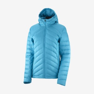 Women's Salomon ESSENTIAL XWARM DOWN INSULATED Jackets Blue | IN3178TCE