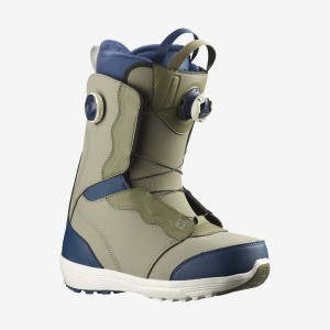 Women's Salomon IVY BOA Ski Boots Olive | IN3536NWY