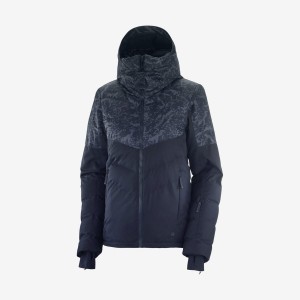 Women's Salomon NEW PREVAIL Ski Jackets Blue | IN3197VRW