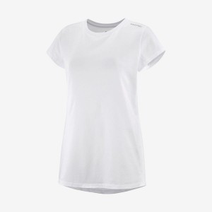 Women's Salomon OUTLIFE SCOOP HEM TEE W T Shirts White | IN3054AHK