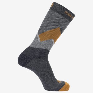 Women's Salomon OUTLINE CREW 2-PACK Socks Black | IN3510BEX