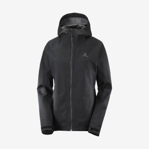 Women's Salomon OUTRACK WATERPROOF 2.5L Jackets Black | IN3145VRW