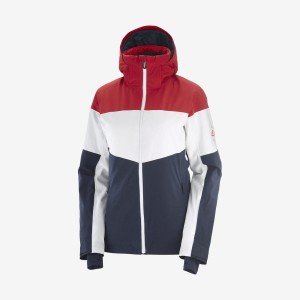 Women's Salomon SLALOM Ski Jackets White | IN3222VRW