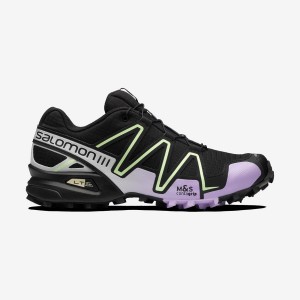 Women's Salomon SPEEDCROSS 3 Sneakers Black / Purple | IN2968EBC