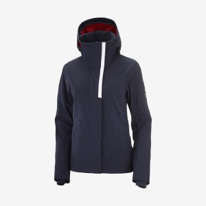 Women's Salomon SPEED INSULATED Jackets Navy | IN3185AHK