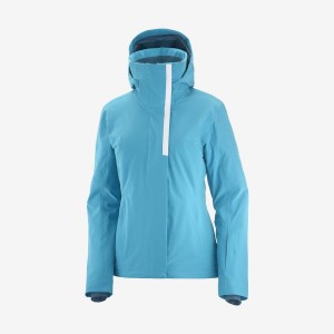 Women's Salomon SPEED Ski Jackets Blue | IN3206FDN