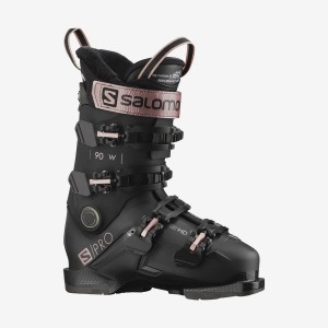 Women's Salomon S/PRO 90 Ski Boots Black / Gold | IN3555JPQ