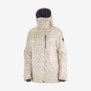 Women's Salomon STANCE CARGO Ski Jackets Beige | IN3215HAP