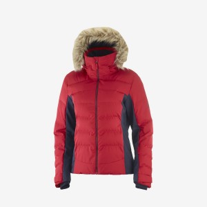 Women's Salomon STORMCOZY Ski Jackets Red | IN3214GSO