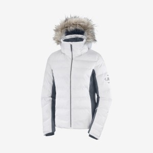 Women's Salomon STORMCOZY Ski Jackets White | IN3211SGL