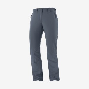 Women's Salomon THE BRILLIANT Ski Pants Navy / Blue | IN3303NWY