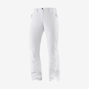 Women's Salomon THE BRILLIANT Ski Pants White | IN3304MQZ