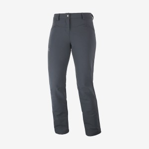 Women's Salomon WAYFARER STRAIGHT WARM Pants Grey | IN3231YXF