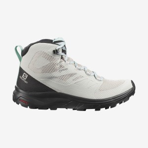 Women's Salomon WoOUTLINE MID GORE-TEX Hiking Shoes Beige | IN2835NWY