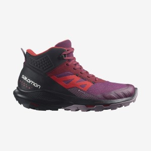 Women's Salomon WoOUTPULSE MID GORE-TEX Hiking Shoes Purple | IN2840SGL