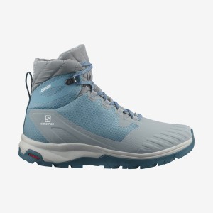 Women's Salomon WoVAYA BLAZE THINSULATE™ CLIMASALOMON™ WATERPROOF Hiking Shoes Blue | IN2820AHK