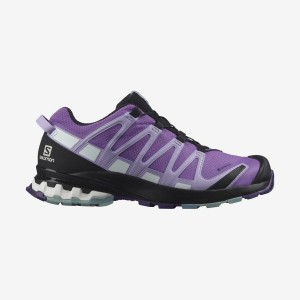 Women's Salomon WoXA PRO 3D v8 GORE-TEX Hiking Shoes Purple | IN2798GSO