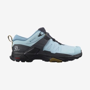 Women's Salomon WoX ULTRA 4 GORE-TEX Hiking Shoes Black / Blue | IN2802LIS