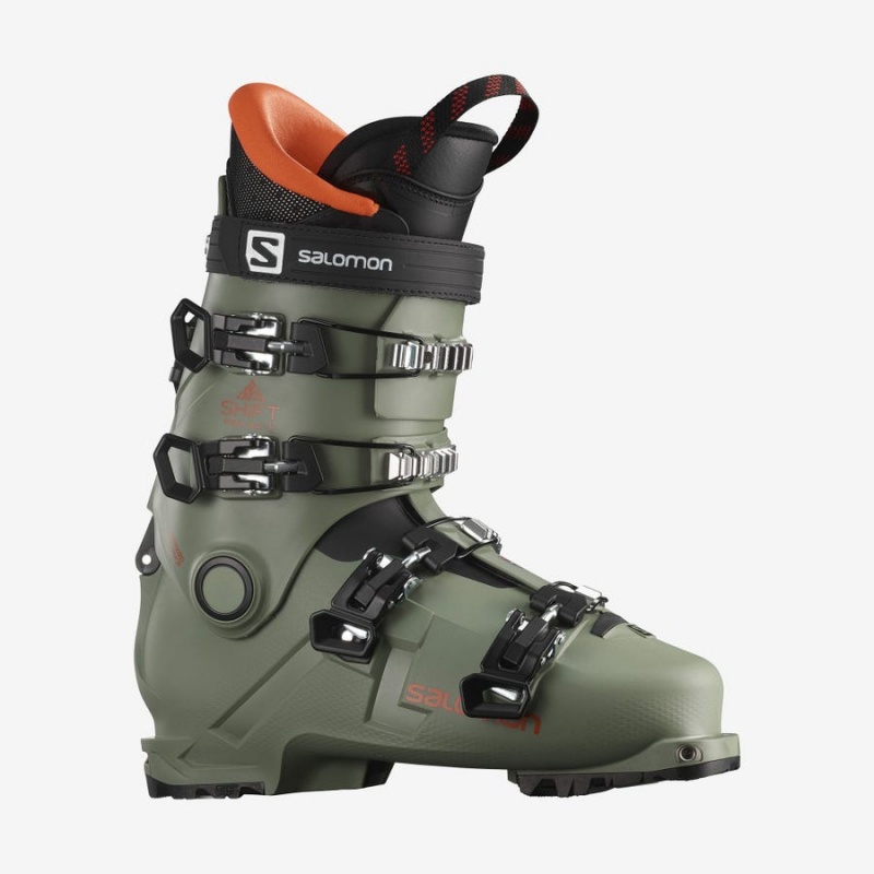 Kids\' Salomon SHIFT PRO 80T AT Ski Boots Olive | IN3625JPQ