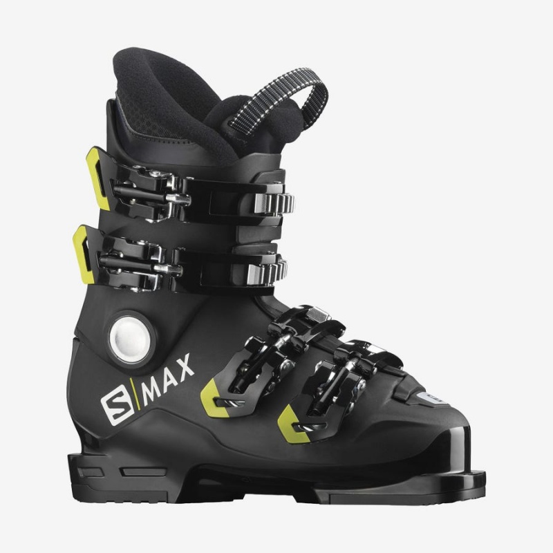 Kids\' Salomon S/MAX 60 RT Ski Boots Black / Green | IN3615NWY