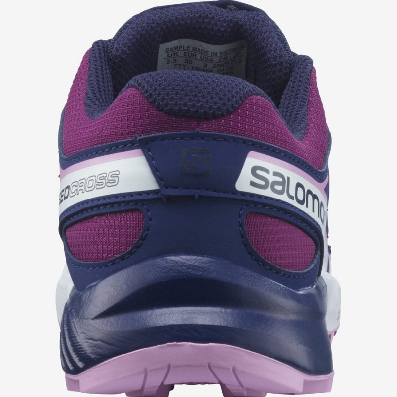 Kids' Salomon SPEEDCROSS Trail Running Shoes Purple / Blue | IN3600AHK