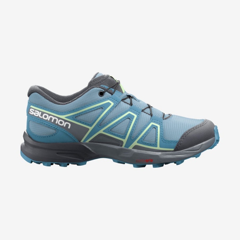 Kids' Salomon SPEEDCROSS Trail Running Shoes Blue | IN3601AHK