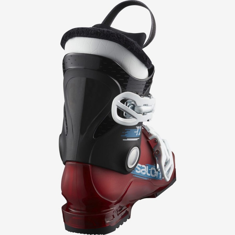 Kids' Salomon T2 RT Ski Boots Black / Red / White | IN3614BEX