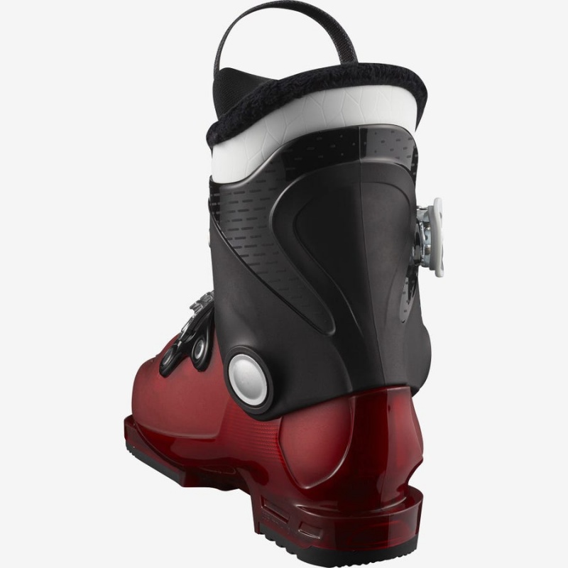 Kids' Salomon T2 RT Ski Boots Black / Red / White | IN3614BEX